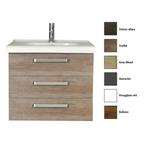 Badkamermeubelset Sanicare Q9 3 Laden 80cm Truffel (spiegel, Ophalen of Verzenden, Nieuw, Chroom, Bad