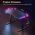Gaming bureau - Gaming desk - Gaming tafel - 120x60 cm - Zwa, Huis en Inrichting, Verzenden, Zo goed als nieuw