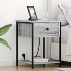 vidaXL Nachtkastje 2 pcs Grijs Sonoma 42 x 41 x 56 cm, Minder dan 45 cm, Verzenden, Nieuw, 55 tot 70 cm