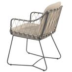 Goa Prego dining tuinset 95x95xH75 cm 5 delig HPL slate, Ophalen of Verzenden, Nieuw