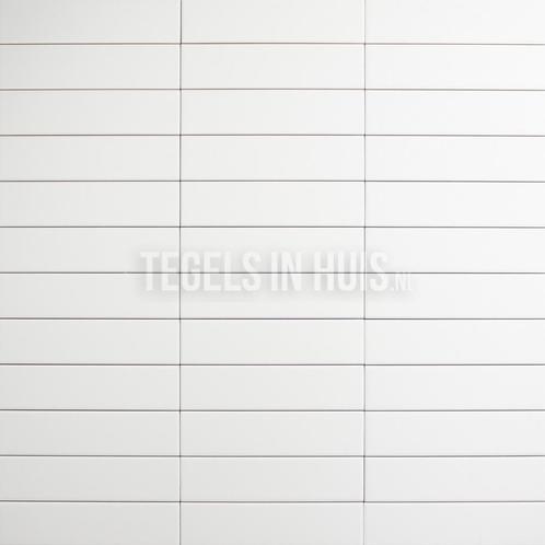 Wandtegel costa nova wit mat 5x20 ideaal voor visgraat, Doe-het-zelf en Verbouw, Tegels, Wandtegels, Nieuw, 10 m² of meer, Keramiek