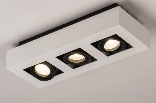 Rietveld Plafondlampen - Wit, Zwart - Aluminium, Huis en Inrichting, Lampen | Plafondlampen, Verzenden
