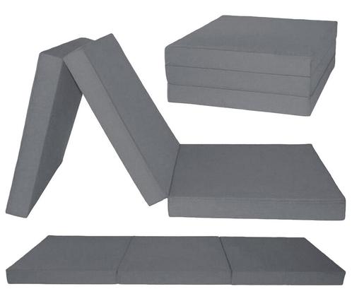 Logeermatras grijs opvouwbaar matras 195x80x15 cm camping..., Huis en Inrichting, Slaapkamer | Matrassen en Bedbodems, Nieuw, Ophalen of Verzenden