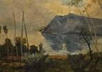 Scuola italiana (XIX-XX) - Paesaggio di Lago, Antiek en Kunst, Kunst | Schilderijen | Klassiek