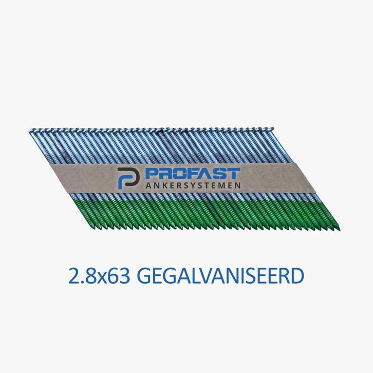 RN PRO HOUT RING NAGELS 2.8 x 63 VERZINKT 3300st, Doe-het-zelf en Verbouw, IJzerwaren en Bevestigingsmiddelen, 50 tot 100 mm, Nieuw