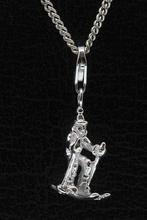 Zilveren Skier hanger en/of bedel, Sieraden, Tassen en Uiterlijk, Bedels, Verzenden, Nieuw