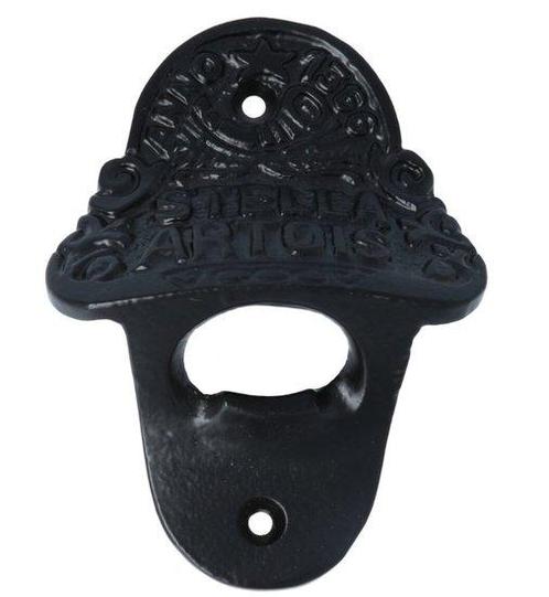 Bieropener IJzer Zwart 96x71 mm, Huis en Inrichting, Woonaccessoires | Kapstokken, Nieuw, Ophalen of Verzenden