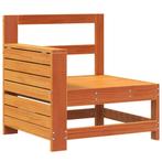 Tuinbank met armleuning en klaptafel grenenhout wasbruin, Huis en Inrichting, Verzenden, Nieuw