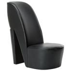 Hakstoel Zwart Kunstleer - Retourdeal - 40% Korting!, Huis en Inrichting, Fauteuils, Minder dan 50 cm, Nieuw, 75 tot 100 cm, Ophalen of Verzenden