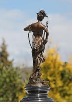 hunting diana - Beeld, hunting diana - 48 cm - brons marmer, Antiek en Kunst, Kunst | Designobjecten