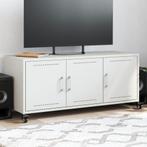 vidaXL Tv-meubel 100,5x39x43,5 cm staal wit, Huis en Inrichting, Verzenden, Nieuw, Metaal