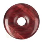 Rode Tijgeroog Donut Nr 11 - Ø 4 cm, Sieraden, Tassen en Uiterlijk, Edelstenen, Verzenden, Nieuw