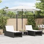 vidaXL Parasol met stalen paal 324x324x247 cm wit, Tuin en Terras, Parasols, Verzenden, Nieuw, 3 tot 4 meter