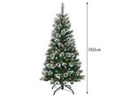 Coast Kunstkerstboom met Nepsneeuw - 150 cm - PVC - Groen, Huis en Inrichting, Woonaccessoires | Overige, Verzenden, Nieuw