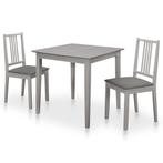 vidaXL 3-delige Eethoek MDF grijs, Huis en Inrichting, Complete eetkamers, Verzenden, Nieuw