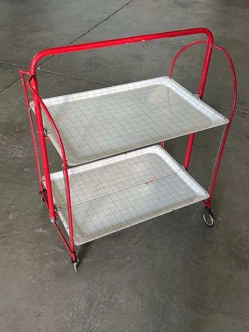 Trolley - Metaal - Opvouwbare trolley, Antiek en Kunst, Antiek | Wandborden en Tegels