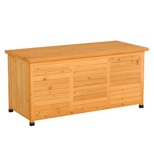 TRUUSK Weerbestendige Tuinkist 127 x 56 x 60 cm - Massief Ho, Tuin en Terras, Bergingen en Tuinkasten, Nieuw, Verzenden
