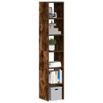 vidaXL Boekenkasten 2 st 30x30x80 cm bewerkt hout gerookt, Verzenden, Nieuw