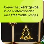 Kerstverlichting Raam Kerstboom - 20x16cm - Inclusief, Verzenden, Nieuw