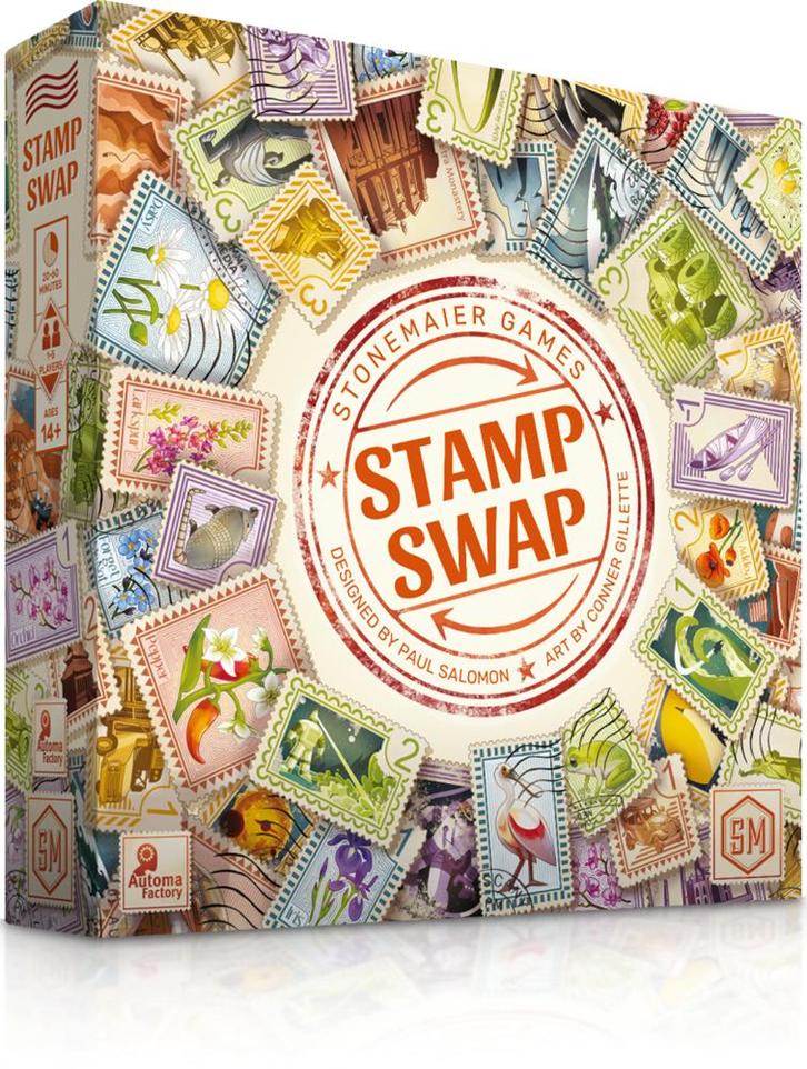 Stamp Swap Boardgame | Stonemaier Games - Gezelschapsspellen, Hobby en Vrije tijd, Gezelschapsspellen | Bordspellen, Nieuw, Verzenden