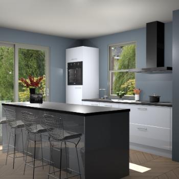 Sneeuwwitte hoogglans keuken Toulouse 52608, Huis en Inrichting, Keuken | Complete keukens, Verzenden