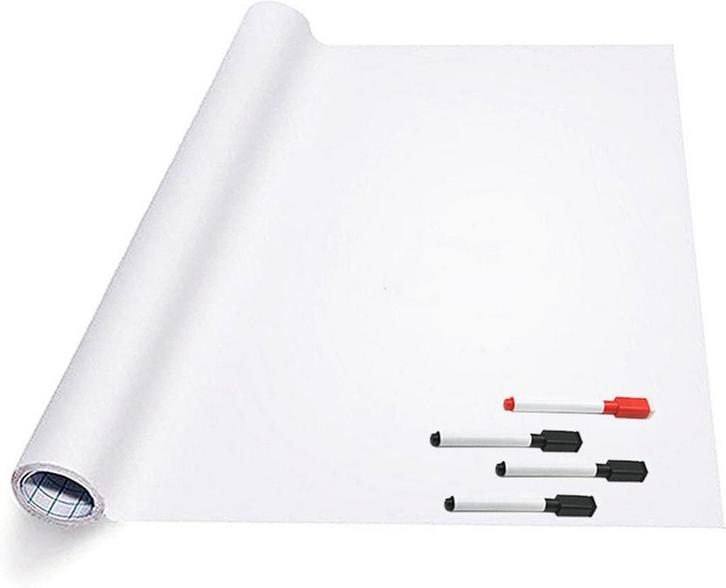 Whiteboard Folie XL Zelfklevend met 4 Stiften met Wisser -, Huis en Inrichting, Woonaccessoires | Memoborden, Nieuw, Verzenden