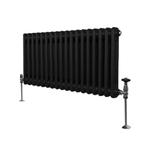 Traditionele 2 Kolom Radiator - 300 x 832mm - Zwart, Doe-het-zelf en Verbouw, Verzenden, Nieuw