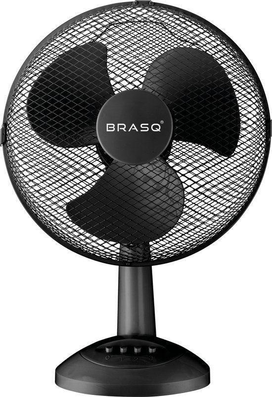 2dekans | BRASQ Tafelventilator - 30 cm - Zwart - 3, Witgoed en Apparatuur, Airco's, Zo goed als nieuw, Ophalen of Verzenden