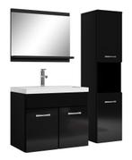 Badkamermeubel Set Montreal 60 x 35 cm Zwart Badmeubel, Huis en Inrichting, Badkamer | Badkamermeubels, Verzenden, Nieuw, Wastafelkast