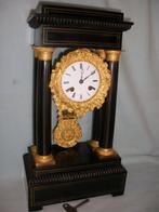 Portico klok - Japy Freres - Antiek Hout Messing Staal email, Antiek en Kunst, Antiek | Klokken