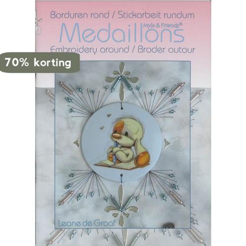 Mylo & Friends Borduren rond medailons Ne-Du-Eng-Fr, Boeken, Hobby en Vrije tijd, Zo goed als nieuw, Verzenden