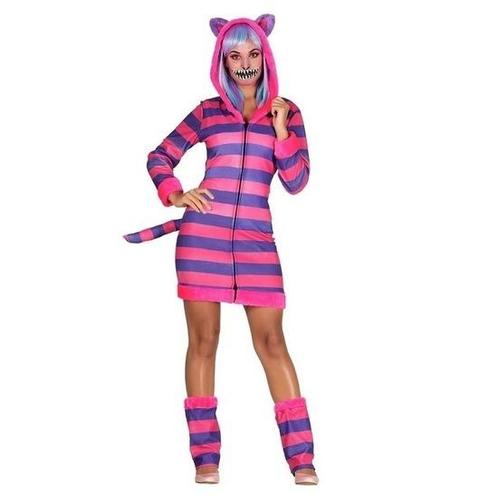 Gestreepte verkleedspak kat/poes roze met paars - Dierenpa.., Kleding | Dames, Carnavalskleding en Feestkleding, Ophalen of Verzenden