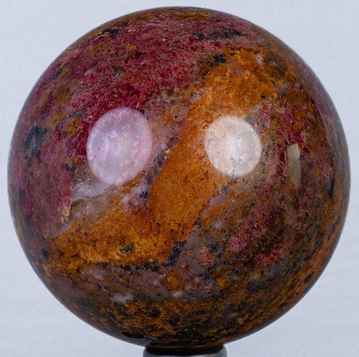 Rhodonite Quality Sphere Bol - Hoogte: 11 cm - Breedte: 11, Verzamelen, Mineralen en Fossielen