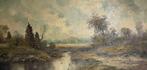 Europese school (XX) - Landschaft mit Flußaue, Antiek en Kunst