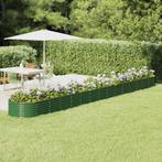 vidaXL Plantenbak 620x80x36 cm gepoedercoat staal groen, Tuin en Terras, Bloembakken en Plantenbakken, 100 cm of meer, Verzenden