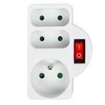 Benson Verloopstekker - 3-weg splitter met pen aarde - Be..., Ophalen of Verzenden, Nieuw