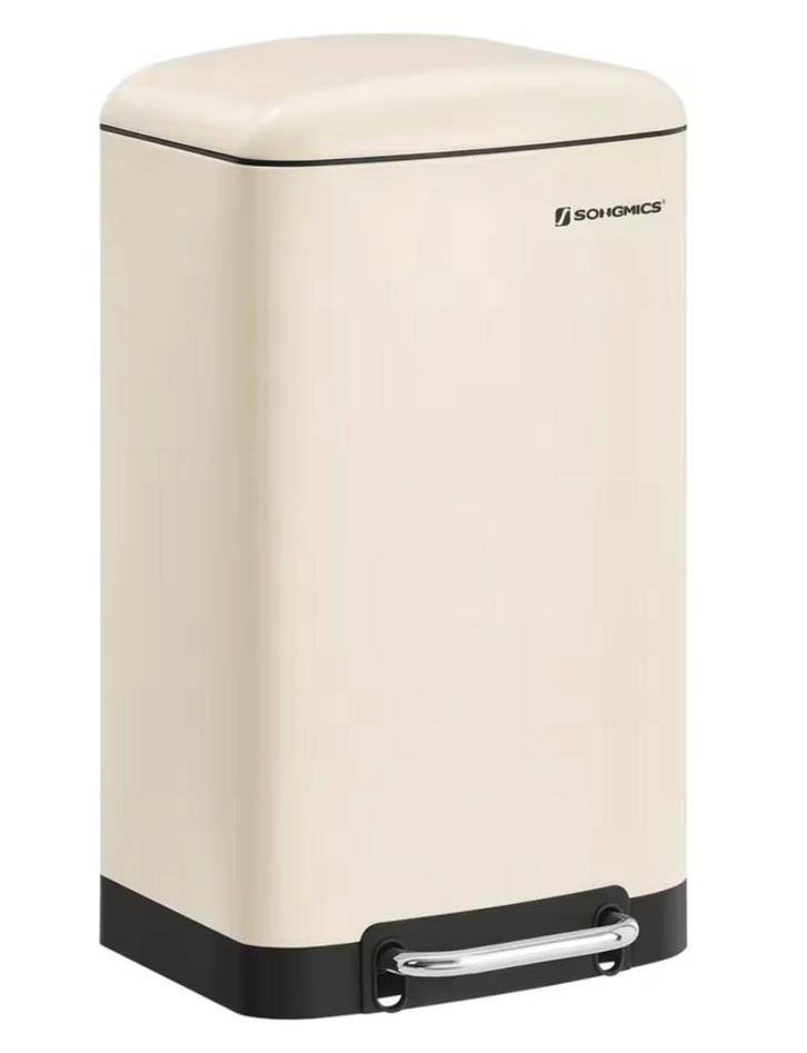 Nieuwe Beige Prullenbak van 30L – Roestvrijstaal Pedaalemmer, Huis en Inrichting, Woonaccessoires | Prullenbakken, Nieuw, Metaal