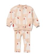 HEMA Baby kleding sweatset honden beige, Verzenden, Nieuw