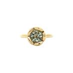 Gouden Bron ring met prasioliet 18 karaat, Verzenden, Zo goed als nieuw, Groen, Goud