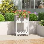 vidaXL Plantenbak met schap 54x34,5x81 cm massief grenenhout, Verzenden, Minder dan 60 cm, Nieuw, 60 cm of meer