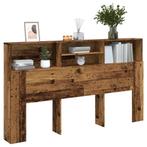 vidaXL Hoofdbordkast 180x19x103,5 cm bewerkt hout oud, Verzenden, Nieuw, Bruin, Hout