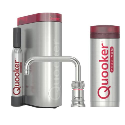 QUOOKER PRO3 CLASSIC NORDIC SQUARE RVS + CUBE - 3CNSRVS2036, Huis en Inrichting, Keuken | Keukenbenodigdheden, Ophalen of Verzenden