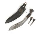Een Kukri mes met twee kleine messen, India, 20e eeuw, Antiek en Kunst