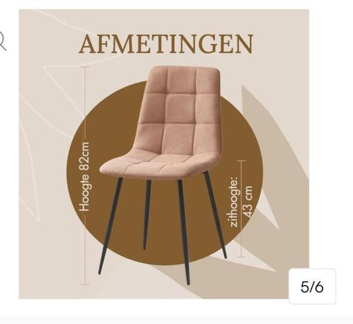 4x Eetkamerstoel , Huistuindesign, Bruin, Huis en Inrichting, Stoelen