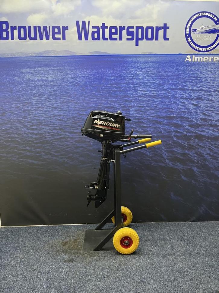 Buitenboordmotor - Mercury, Watersport en Boten, Buiten- en Binnenboordmotoren, Zo goed als nieuw, Viertaktmotor, Benzine, Minder dan 5 pk