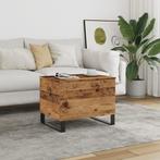 vidaXL Salontafel 60x44,5x45 cm bewerkt hout oud houtkleurig, Verzenden, Nieuw, Overige houtsoorten, 50 tot 100 cm