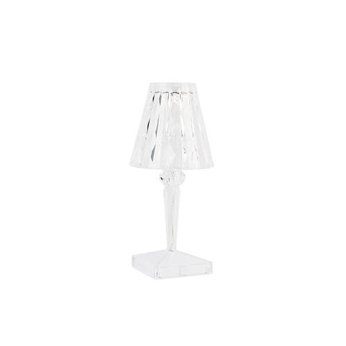 Tafellamp transparant incl. LED IP54 oplaadbaar - Crystal, Huis en Inrichting, Lampen | Tafellampen, Nieuw, Kunststof, Minder dan 50 cm