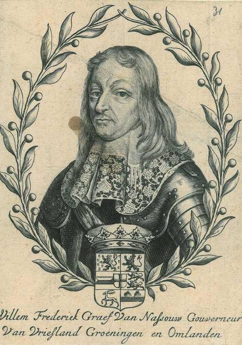 Portrait of William Frederick, Prince of Nassau-Dietz, Antiek en Kunst, Kunst | Etsen en Gravures
