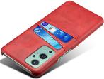 ProGuard OnePlus 9 Hoesje Slim Leder Kaarthouder Rood, Verzenden, Nieuw, Hoesje of Tasje