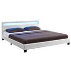 Gestoffeerd bed Paris - 140 x 200 cm - Wit - LED Verlichting, Verzenden, Nieuw